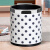 定制垃圾桶可爱少女客厅卧室创意卫生间圾简约北欧风 10L 白色波点 金圈