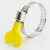 海斯迪克	HKsq-235 201不锈钢带柄喉箍 黄色塑料手柄卡箍 22-32（宽8mm) 