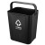 海斯迪克 HKY-107 带提手分类无盖塑料垃圾桶 酒店商场商用 可回收物 10L