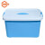 KCzy254 塑料带提手收纳箱 储物箱杂物整理箱 北欧蓝 超大带轮120L 62*46*40cm