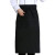 劳保佳 厨师服套装 工作服 白色长袖 短袖 黑色裤子 黑色围裙 白色帽子 五件套 M码