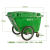 400L保洁车手推塑料环卫垃圾车大号户外垃圾桶市政物业垃圾清运车 绿色 550升整车