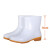 白色雨鞋耐油耐酸碱卫生靴牛筋底水鞋防滑白色工作雨鞋     3天 平底中筒雨鞋 41