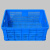 海斯迪克 HKCC03 塑料周转筐 收纳筐 快递筐 575-250筐（长条孔）周转箱 框子篮子  2#蓝外尺寸610*410*260