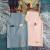 韩式围裙时尚款漂亮洋气的围兜大人做饭衣厨房背心式防水防油 钉扣背带防水纯烟粉+套袖
