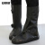 安赛瑞 高筒加厚防雨鞋套 防滑耐磨防水防雪男女脚靴套 黑色 40至41码 3G00047