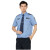 海斯迪克 HKZJ-25 春秋保安衬衫制服 物业安保执勤服套装 蓝短袖+标志+裤子185码
