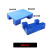 平板塑料托盘九脚叉车卡板加厚平面托板超市仓库货物工业垫板栈板 海天蓝色 新料0.4x0.3x0.12米小