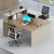 森菲亚 职员办公桌办公室现代简约工位2/4/6人位公司员工屏风卡座工作桌 4人位(古伽胡桃) 1.5米