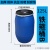 铁箍桶加厚全新料PE大口圆桶涂料桶60L125L150L200化工桶带盖胶桶 125L铁箍桶（常规D）