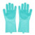 海斯迪克 硅胶手套 洗车手套防水加厚耐磨清洁洗碗手套耐轻酸碱劳保胶皮HKsq-513 绿色1双 