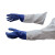 驻季喷砂机专用手套优质厚型耐磨颗粒型通用橡胶长帆布皮革手套 厚颗粒手套左右手各一支