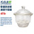 KAIJI LIFE SCIENCES实验室玻璃干燥器白色棕色干燥皿含盖子瓷板化学器皿减压干燥皿 1套 透明内径180mm 
