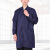 品之德 长袖蓝大褂工作服罩衣耐脏耐磨长款劳保服深蓝加厚170-180