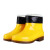 安先达雨鞋 冬季加绒雨靴 短筒防滑外穿水鞋 厨房胶鞋 黄色 44 