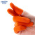金诗洛 KY010 一次性乳胶防滑手指套 无尘无粉农业指套 劳保手套 橘色 27(中号)
