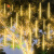 穗之语太阳能流星雨led灯七彩灯串灯满天星户外亮化挂树上装饰树灯 彩色 双面发光-防水 30cm8根-间距0.5米(插电款)
