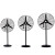 海斯迪克 HKL-1077 应急防暑风扇 工业商用风扇 强力电风扇 挂壁款 铝叶 750型(3m电线)