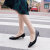 PQPZ正装高跟鞋女低跟细跟3公分浅口职业女单鞋黑色面试小跟皮鞋工作 黑色10厘米红底 34