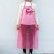 PVC围裙 防水放油透明围裙加厚厨房食堂水产工厂女简约加长耐围腰 紫色大号围裙加袖套一套