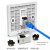 万级（WANJEED）网络面板直通式超五六七类模块网线插座 六类屏蔽单口 白色1-14646