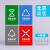 垃圾分类标识贴纸宣传画垃圾桶标志不可回收易腐厨余干湿垃圾指示 上海-无图标4张 15x20cm