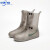 双排扣雨鞋防尘防水雨鞋套 PVC厚耐磨便携式中筒雨鞋套B 白色 42/43
