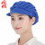 者也 食品厨师帽厨房包头卫生餐饮工作帽女车间纺织工厂防尘帽可定制Logo 蓝色全布式