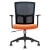 穆运办公家具海绵网布办公椅透汗带扶手工字椅高度承重滚轮电脑椅（送货上门） 橙色转椅
