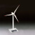 太阳能风力发电机风车模型风场金属摆件 M083A(方底) 单太阳能板慢转速