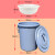 干湿过滤分离带滤网垃圾桶大号厨房厨余茶水茶叶沥水水桶篮桶 银灰色100K型+沥水篮