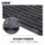 安赛瑞 双条纹PVC复合地垫 防尘防水门垫 绒面门口卫生间脚垫 40×60cm 灰色 13710