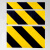 冠峰 宽5cm长46米 黑黄斜纹反光膜反光贴条地贴纸防水安全标识警示GNG-517