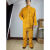 盛融乾 牛皮电焊工防护服烧焊工作服焊接隔热防烫保护衣黄色 黄色上衣 XXL