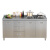 玥盛合不锈钢橱柜304整体厨房灶台家用台面碗柜拉篮水槽一体成品定制 0.8米双门平台柜