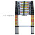 熙尚折叠梯加厚铝合金梯子便携式竹节升降梯子工程梯伸缩梯 德标单面伸缩梯4.1米加厚30间距