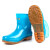 3531 PVC女式雨靴1305防滑牛筋低帮雨鞋水鞋 绿色/蓝色 40码 