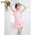 贺杨喻拉丁舞服装 2023夏季新款拉丁舞服套装练功服舞蹈裙子粉色 粉色 180cm