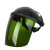 梓萤岔电焊面罩PC烤全脸隔热轻便头戴式防打眼氩弧焊气防护面具焊帽面屏 绿色面罩