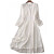 拉夏贝尔（La Chapelle）气质女装时尚法式感白色蕾丝V领春秋中长连衣裙女 S-95斤以下