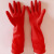 天然橡胶日常加长手套劳保手套橡胶手套家用厨房防滑耐用 红色S