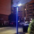 TOWOHO  TYNY3050 庭院户外灯铝型材景观灯柱 花园小区路灯 铝材不生锈太阳能路灯 50W 3米高 深灰色灯杆 白光+侧面蓝光