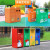 户外卡通垃圾桶幼儿园分类定制方形大号游乐场果皮箱学校创意室外 绿色单桶门板可定制图案