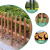 工品库 户外木栅栏 围栏栅栏 花园草坪篱笆 庭院院子隔断护栏 100*60*90板厚12mm板宽7.5cm