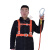 安全带工地施工保险带高空作业安全带全身五点式攀岩安全带安全绳 国标橘色单小钩2米