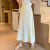 KZYMR一片式半身裙女2024夏季新款垂感的气质垂感雪纺裙子中长款高腰字 白色（侧拉链+后腰松紧） S