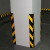护角橡胶护墙角地下车库反光护角板警示条护直角圆角防撞条交通 规格 800*95*10mm灰色1.7公斤