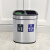 迪恩斯（DEANS）不锈钢分类垃圾桶无盖直投干湿分离办公室厨房客厅商用10升 