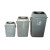 海斯迪克 HK-368 塑料长方形垃圾桶 分类环保户外翻盖垃圾桶 60L无盖绿色