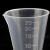 安达通 三角量杯 塑料刻度量杯优质原料刻度杯透明杯容量杯三角杯 50ml(2个）